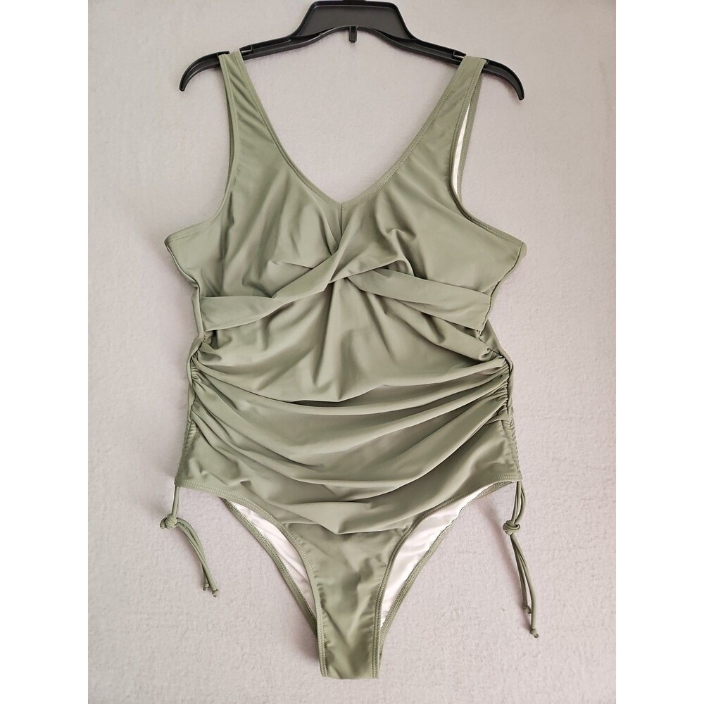 Women's Unbranded Size XL One Piece Green Bathing Suit